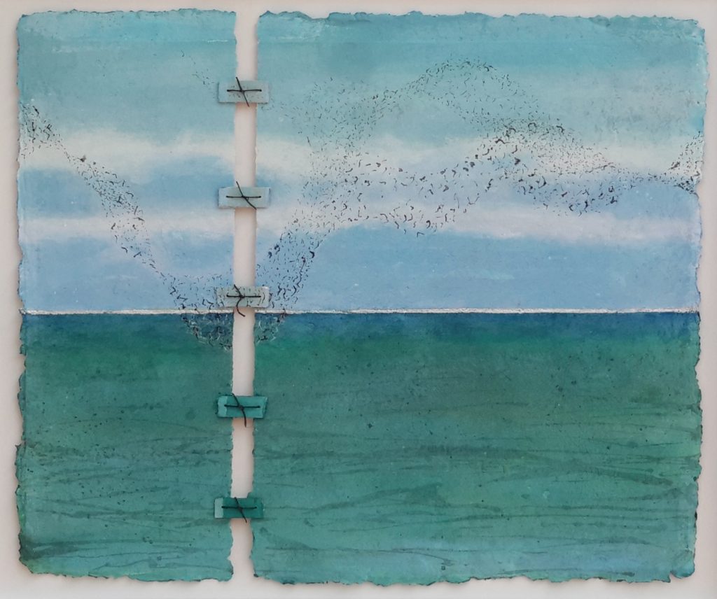 new art sea-view with starlings