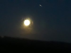 view of the moon from Devil's Dyke