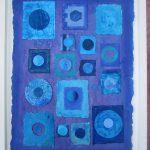 abstract blue circles and squares